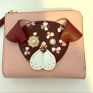 New Kate Spade cute floral pup wallet